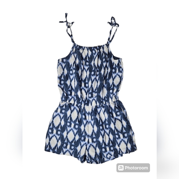 Gap Kids Girls Romper Size Small Blue White 6-7 - Picture 5 of 5